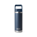YETI Rambler 18 oz Bottle with Straw Cap Navy — product view