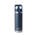 YETI Rambler 18 oz Bottle with Straw Cap Navy — product view