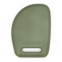Gozney green dough scraper with a handhold, shown from above.