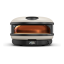 Front view of a Bone Gozney Arc XL gas pizza oven with a lit flame and 450°C temperature display.