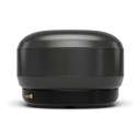 Rear view of the Gozney Arc Lite oven in Off Black with its gas connection visible.