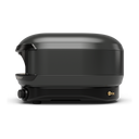 Right side profile of the Gozney Arc Lite oven in Off Black with its dial and gas connection visible.