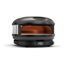 Gozney Arc in Off Black from the front left, with a glowing interior and 450°C temperature display.