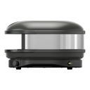 Right side profile of the Gozney Arc in Off Black, showing its control dial and gas connection.