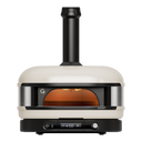 Gozney Dome Gen 2 in Bone from the front, lit