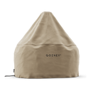 Beige Gozney Dome XL Gen 2 oven cover in a three-quarter view from the left.