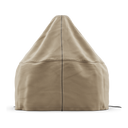 Rear view of a beige Gozney Dome XL Gen 2 oven cover with a vertical centre seam.