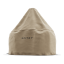 Beige Dome XL Gen 2 oven cover with a peaked flue section and black Gozney logo.