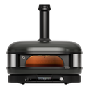 Gozney Dome XL Gen 2 in Off Black from the front, lit