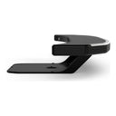 Side view of the Gozney Dome Gen 2 mantel with black mounting bracket and silver edge.